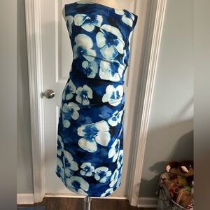 Calvin Klein Midi Blue White Floral dress